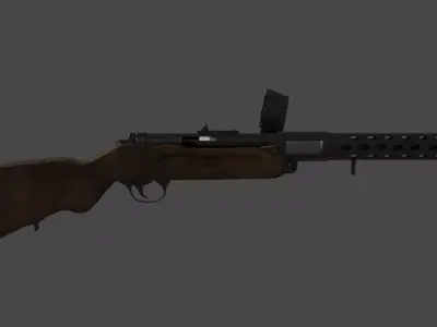MP-18 low-poly rifle Low-poly 3D model