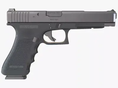 Semi Auto Pistol Glock G34 Black 3D model