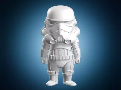 Chibi Stormtrooper Star Wars Collectible Figure 3D print model