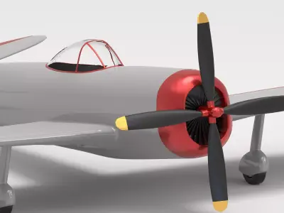 Thunderbold P-47 Aircraft 3D model