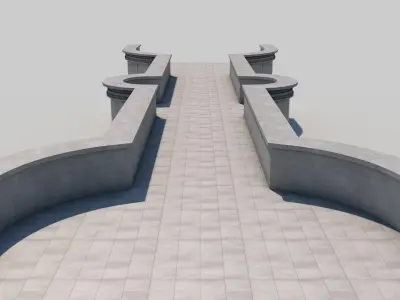 Medieval Bridge 3D model