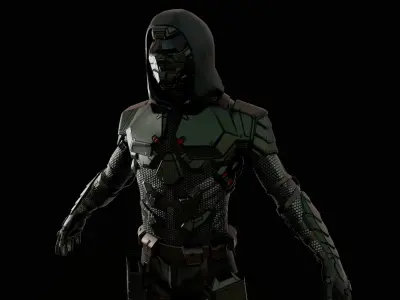 Arrow armored modern Suit  Low-poly 3D model