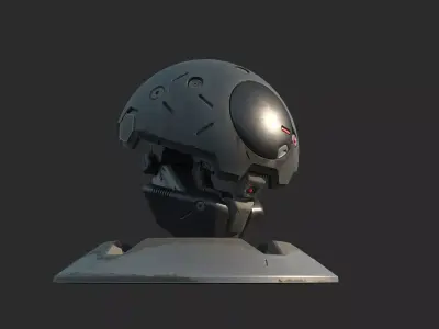 Future sci-fi supercomputer host 3D model