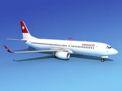 Boeing 737-800 Swissair 3D model