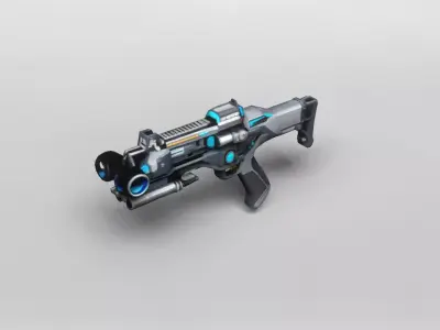 Futuristic Tactical Energy Rifle 3D Model 3D model