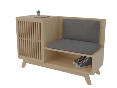 Shoes Cabinet Japanese  3D model