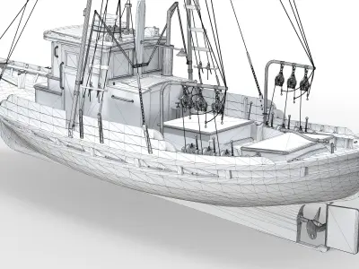 Monterey Clipper Fishing Boat 3D model