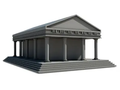 Classical temple 3D model