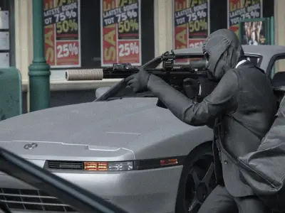 ROBBER CHARACTER RIGGED Low-poly 3D model