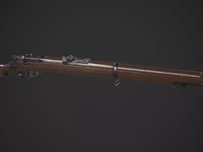 Lee Enfield MkIII Rifle Low-poly 3D model