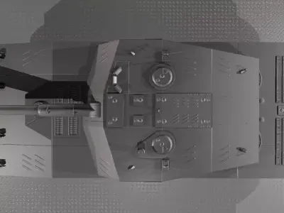 T-C 220 Heavy Tank Low-poly 3D model