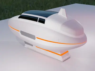 Spaceship Sci-Fi 3D model 3D model