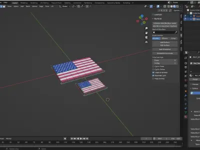 20 COUNTRY FLAG PATCHES Low-poly 3D model