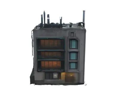 megabuilding city17 distopian scifi cyberpunk house arch 3D model