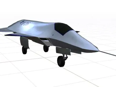 BOEING X-36 - The Tailless MINI STEALTH FIGHTER Low-poly 3D model