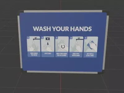 Board - Wash Hand Free low-poly 3D model