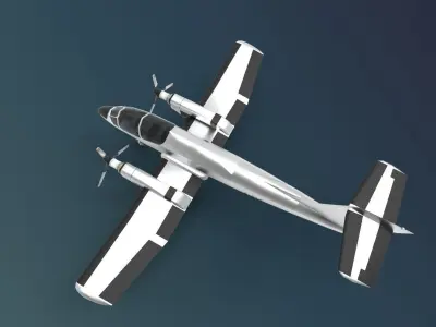 light attack aircraft FMA IA 58 Pucara 3D model