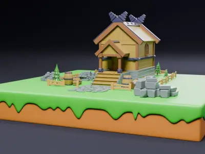 Viking house 02 3D model