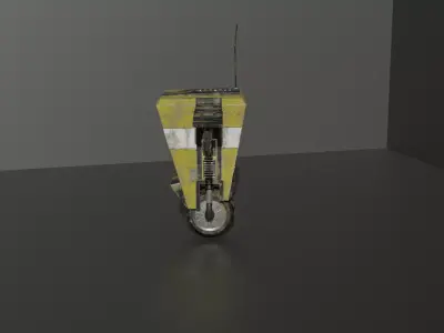 Stylized Claptrap Robot - Post-Apocalyptic Edition Low-poly 3D model