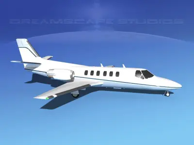 Cessna C550 Citation II V03 3D model