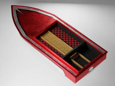 California Performance Jet Boat Hull Low-poly 3D model