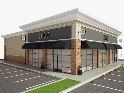Retail Store Building 3D model
