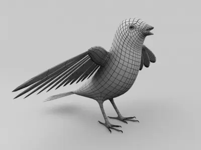 Bird base Free low-poly 3D model