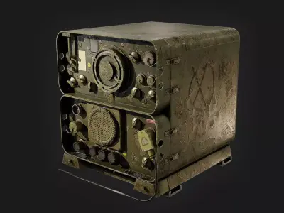 GRR-5 Radio Game Ready Asset Low-poly 3D model