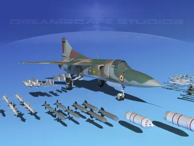 Mig 23 Flogger B V25 India 3D model