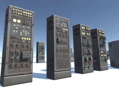 Switchboard pack Low-poly 3D model