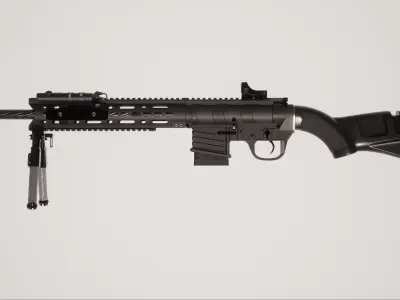 Sniper Rifle 2 Low-poly 3D model