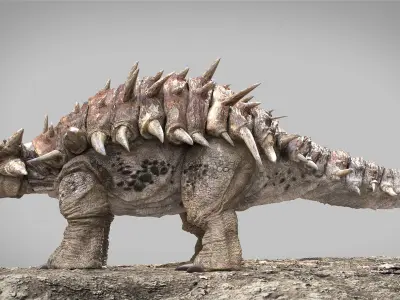Ankylosaurus Rigged 3D model Low-poly 3D model