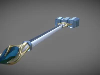 Holy Hammer Low-poly 3D model