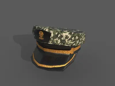 Military-Navy Cap Low-poly 3D model
