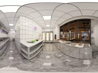 chefs restaurant panoramic A of 3D model