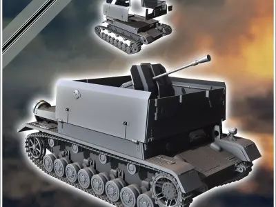 Flakpanzer IV Mobelwagen - miniatures tabletop scenery 3D print model