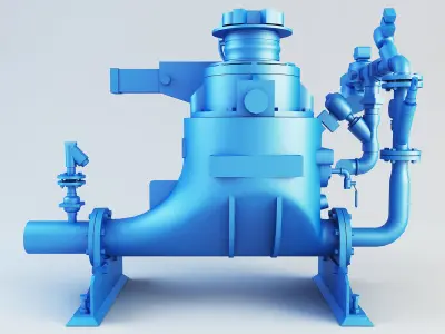 Ash vessel GA pump Low-poly 3D model