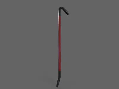 PBR Crowbar V3RedBlack Low-poly 3D model