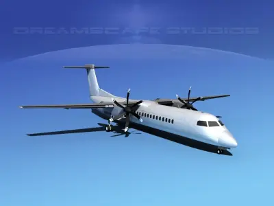 Dehaviland DHC-8 400 Unmarked 3 3D model