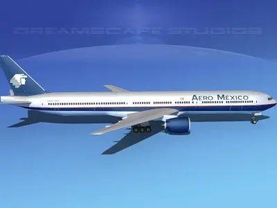 Boeing 777-300 MP Aero Mexico 3D model
