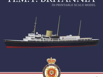 Queen Elizabeth II Royal Yacht HMY BRITANNIA 3D print model