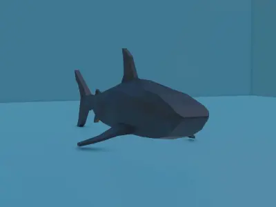 Bull shark Free low-poly 3D model
