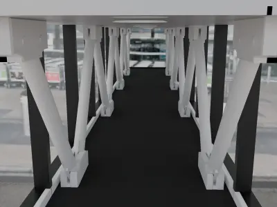 Airport gate Low-poly 3D model