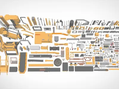 Sci-Fi architecture Elements collection 32 3D model