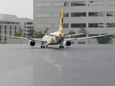Boeing 787-9 Etihad 8K 3D model