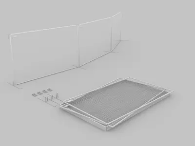 Urban Construction Fencing 3D model
