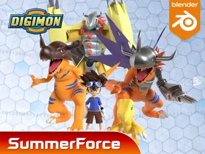 Greymon - Digimon 3D model