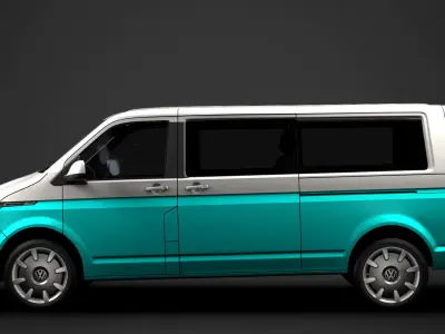 VW Multivan Bulli LWB T6 1 2020 3D model