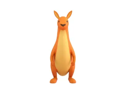 Cartoon Kangaroo 3D model