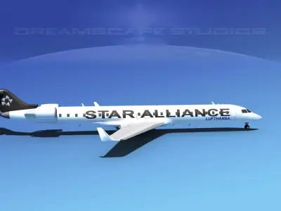 Bombardier CRJ900 Star Alliance 3D model